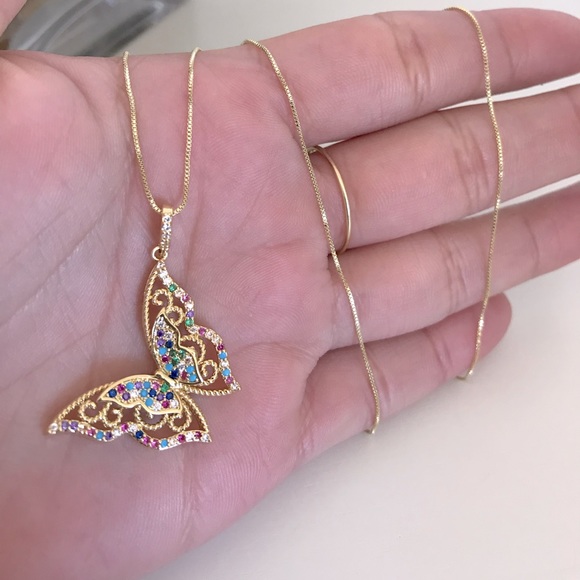 🎉HP🎉Butterfly Necklace | 14k Gold Filled - Picture 2 of 5